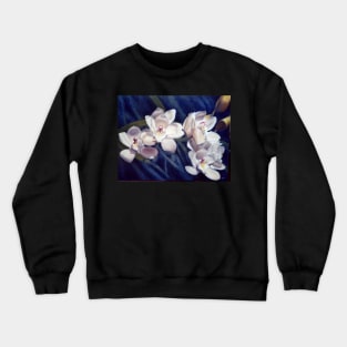 Orchid - Painting by Avril Thomas - Adelaide / South Australia Artist Crewneck Sweatshirt